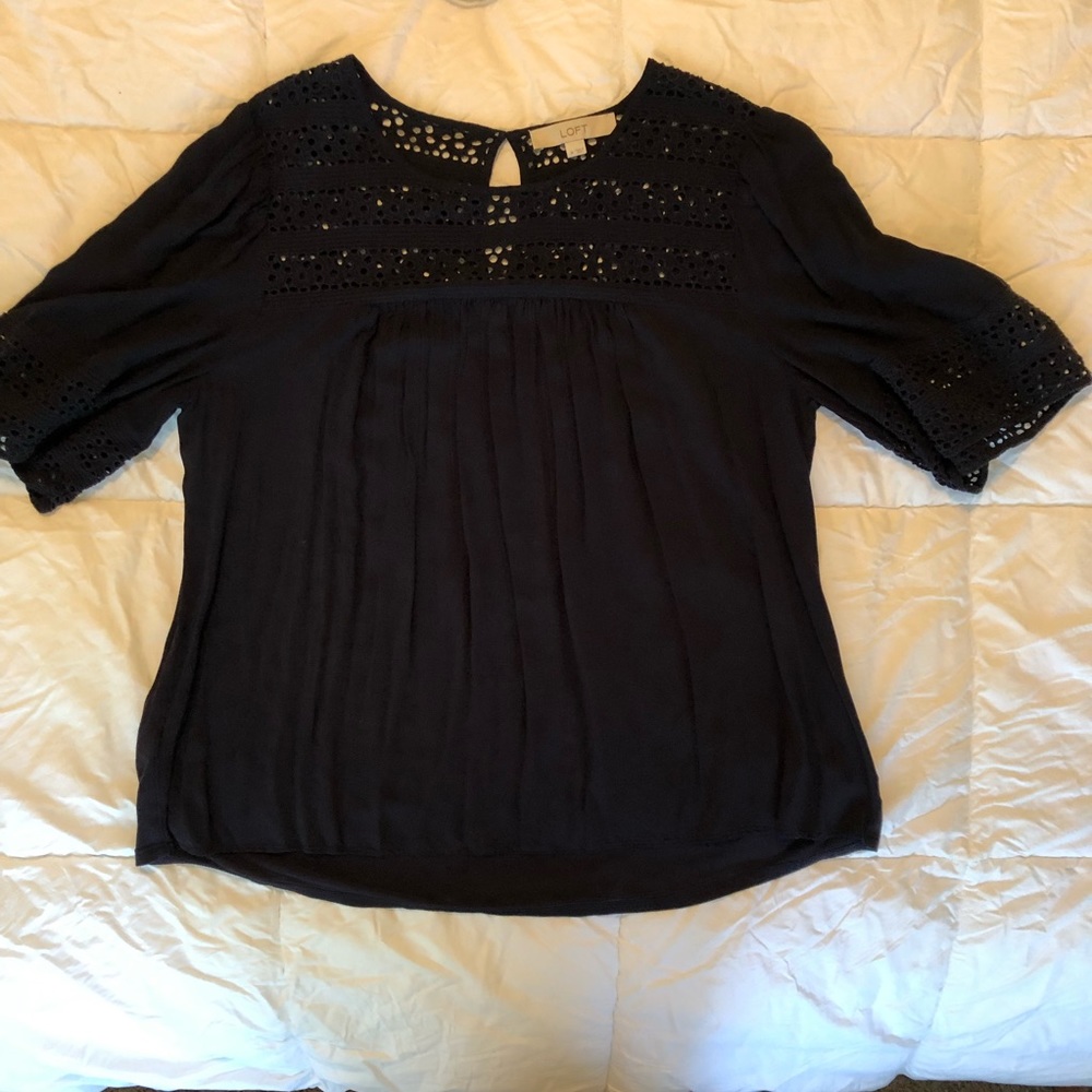 NWOT Loft woman’s size medium dark blue top